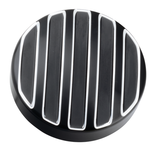 GZP black cut ribbed screw-in cap 82-e18