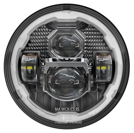 LED 7" HALO Visor Headlight Unit