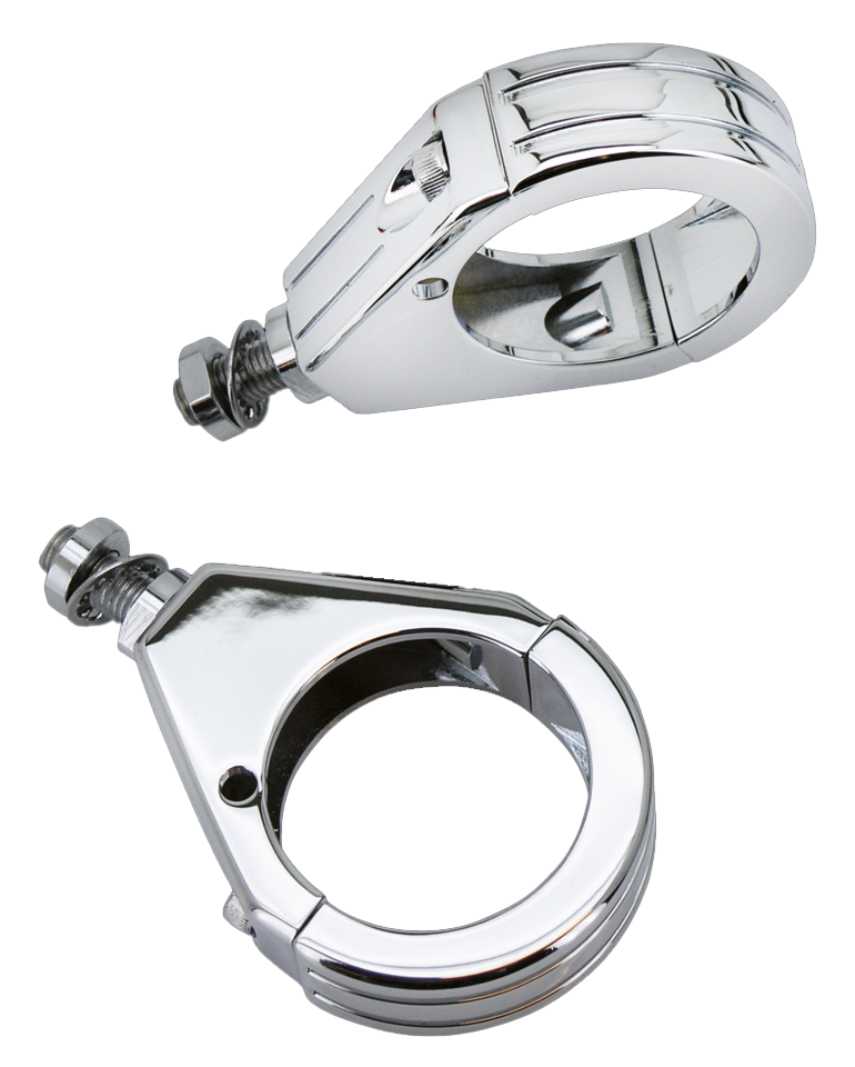 GZP Chr 49mm grooved turnsignal clamps