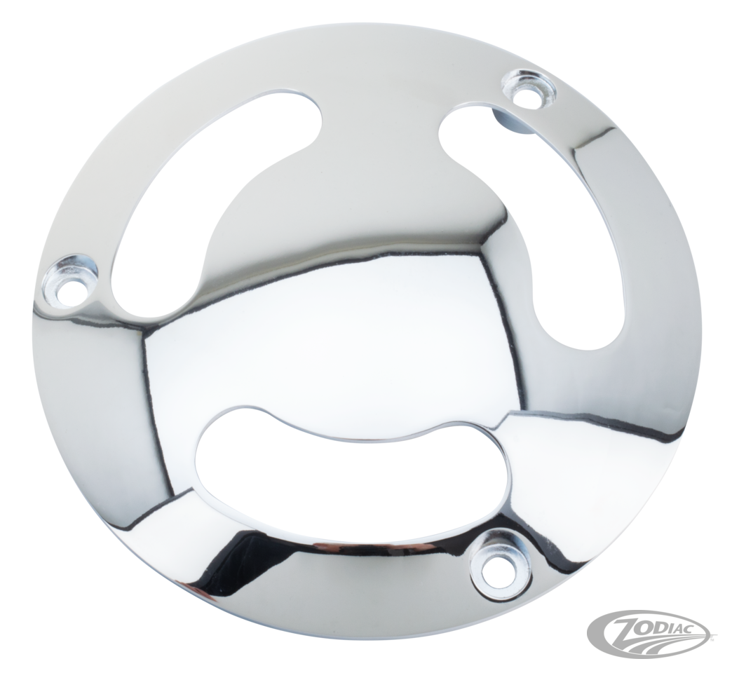 GZP Vented chrome 3-hole derby cover