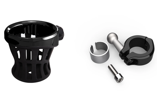 Drink holder 7/8"-1" clamp mount black