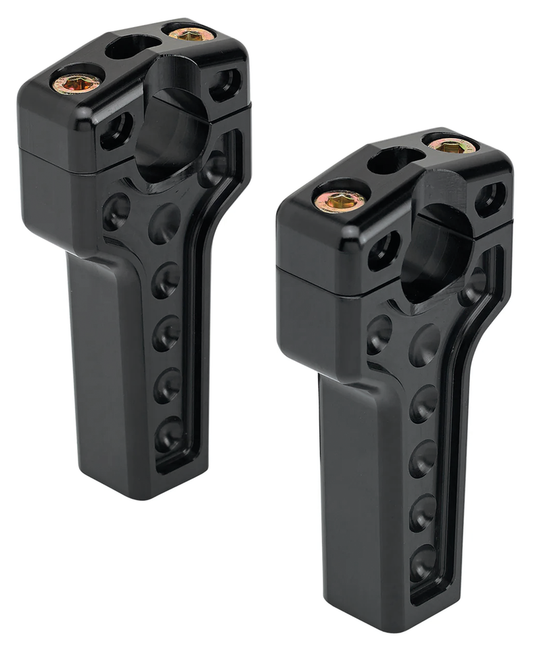 JM Risers 4" Dual Clamp Black