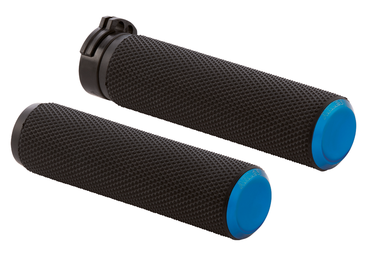 Knurled Grips Blue CBL