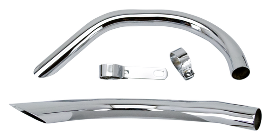 set of dragpipes 45" SV w/brackets,Chr