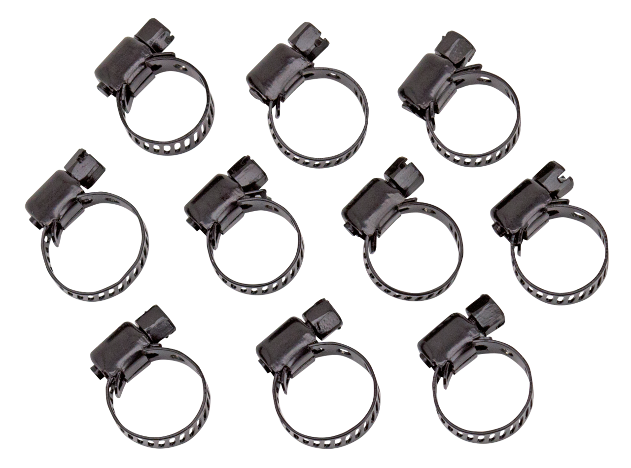 Jagg 10pck black 5/8" hose clamps