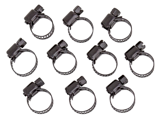Jagg 10pck black 5/8" hose clamps