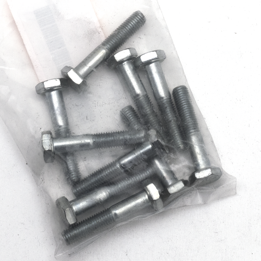 10pck hex bolt 1/4-28x1-3/8" UNF zinc