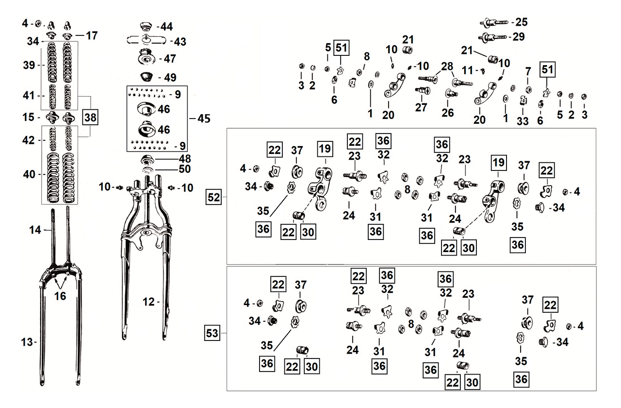 Forkspring set (8) Park outer/inner BT