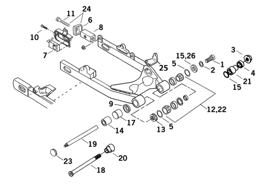 10pck GHDP HOLEPLUG SWINGARM FXD S