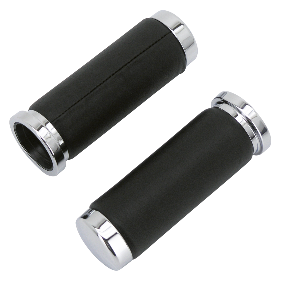 GZP Chrome & Leatherbound gripset