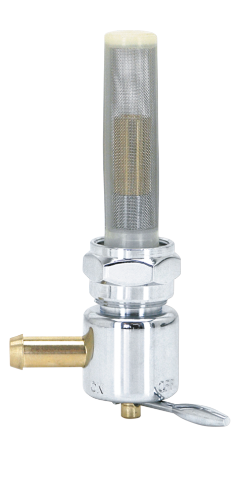 GZP Chrome petcock 22mm bung, left side