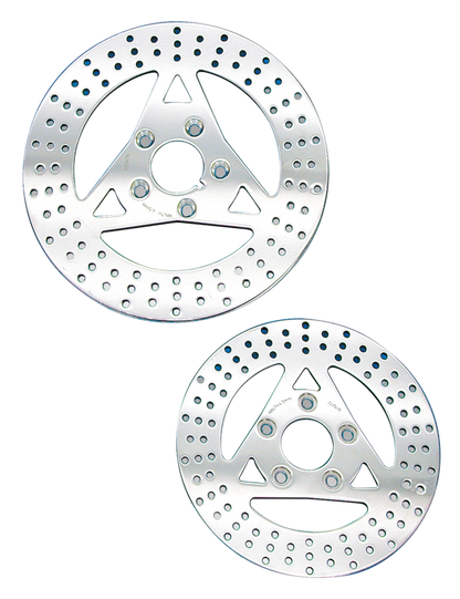 Polished Stainless rotor disc 10" dual