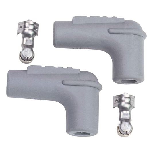 MSD 90 deg plug boots, grey, pair