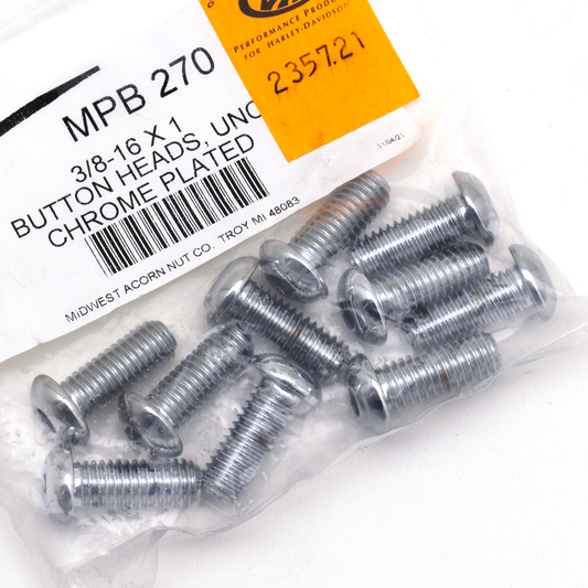 10pck Buttonhead screws 3/8-16x1 UNC