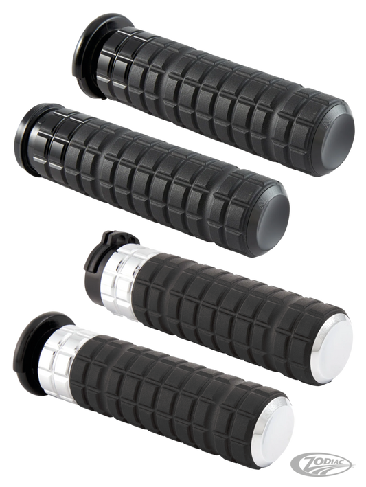 Black/Chrome Speedliner Grips CBL