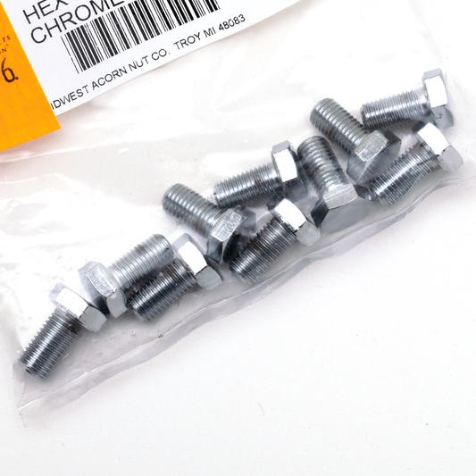 10pck Chrome hex head screws 5/16-24x5/8
