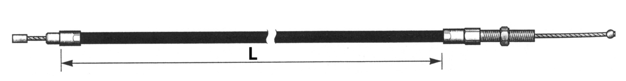 Stealth clutch cable 38618-68+8" L=57"