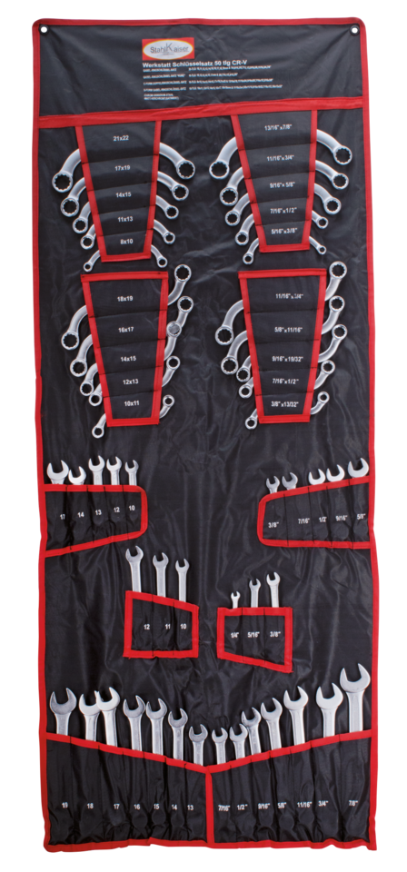 50Pc Combination spanner set SAE+Metric