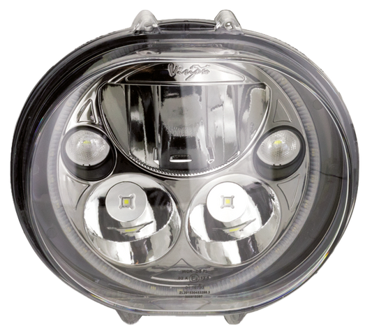 Vision X oval 5.75" Chr with halo single