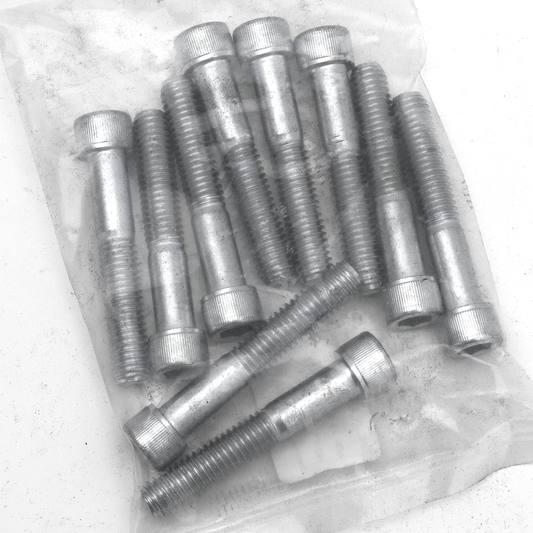 10pck allen bolt 3/8-16x2-1/4" UNC zinc