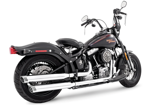 RACING SLIP-ONS ALL CHROME FLSTF07-17