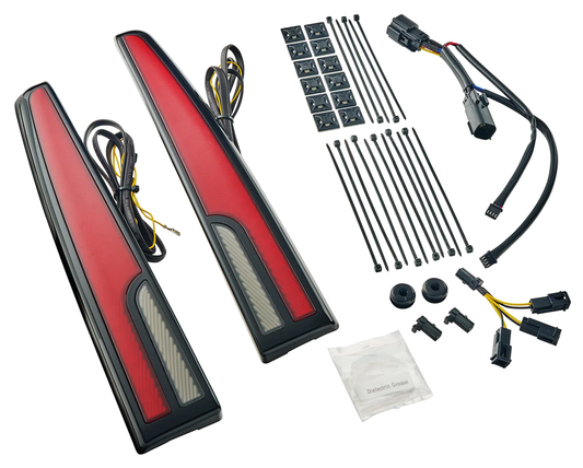 Black Calade Tail Lights Red Tri09-Up