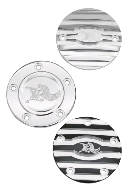 Point cover 2hole Black/Machine cut Ribb