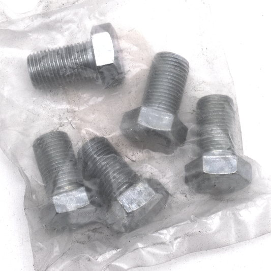 5pck hex bolt 1/2-20x0.875" UNF zinc