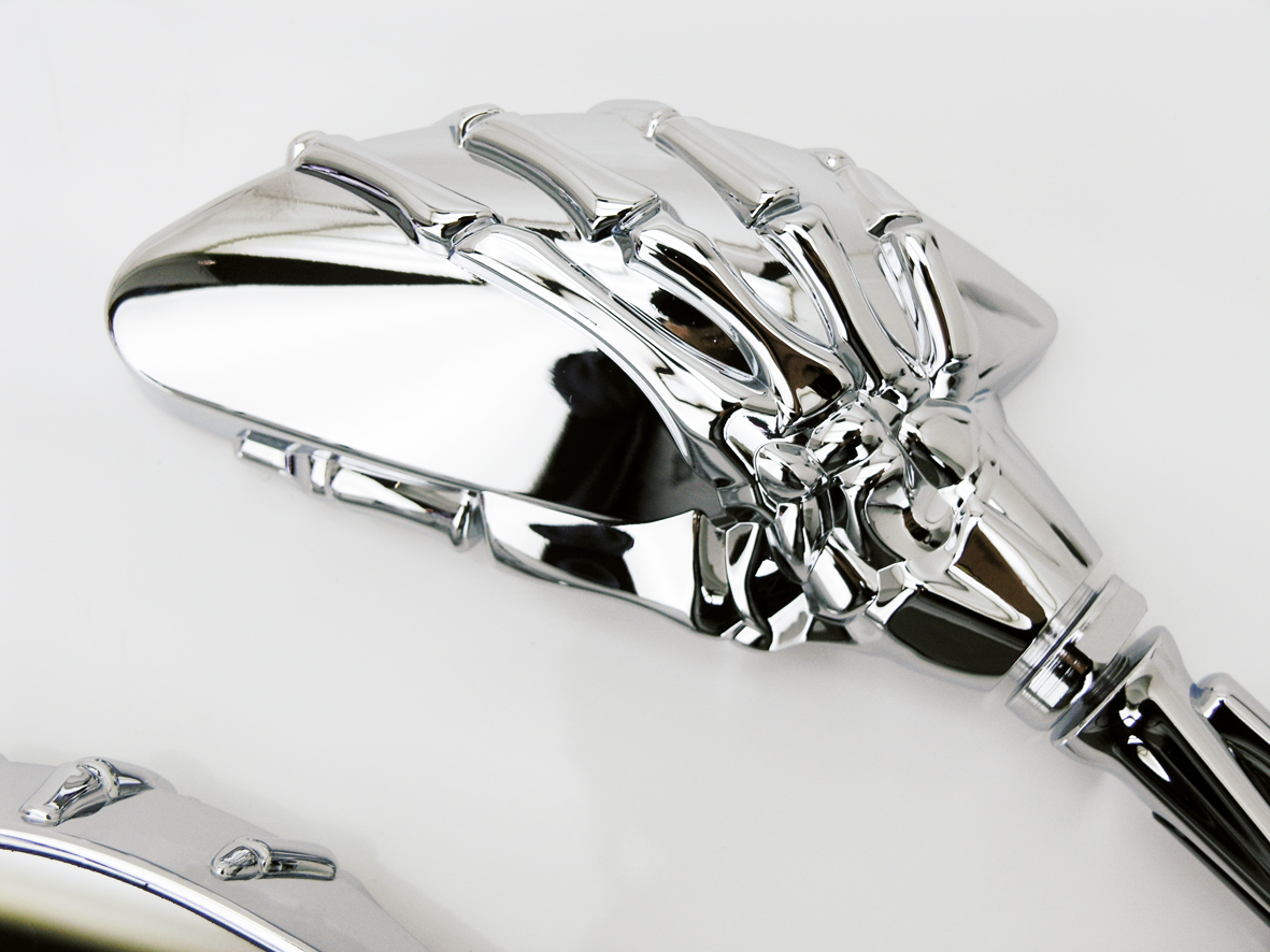 GZP Chrome mini reaper mirror set
