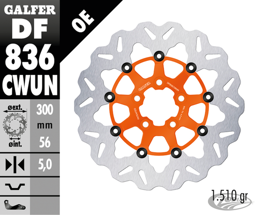 Galfer Wave RR Floating 11.8" Orange