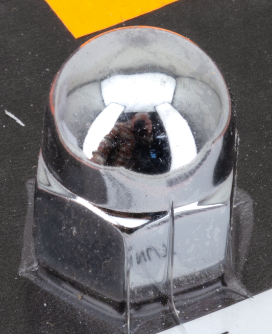 CHROME ACORN NUT 5/8-18, 15/16 hex, EACH