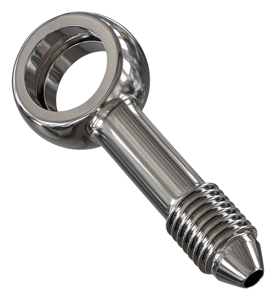 Stainless AN-3 banjo fitting 7/16" strai