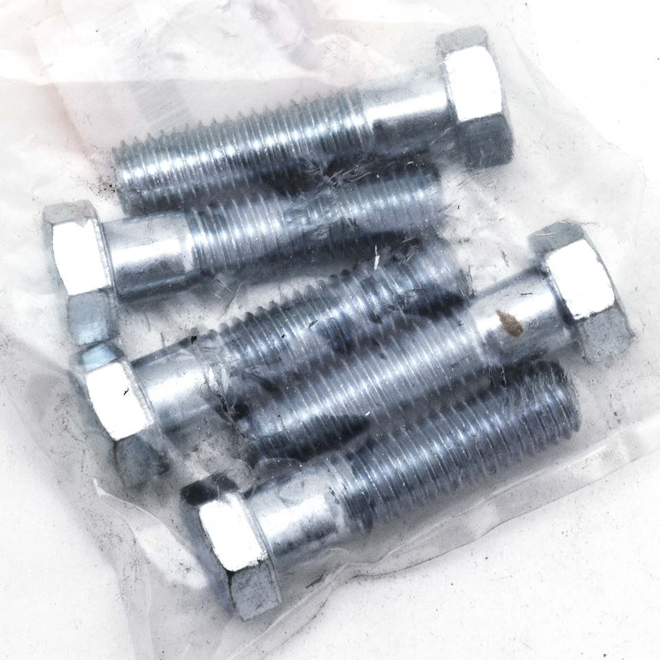 5pck hex bolt 1/2-13x2" UNC zinc