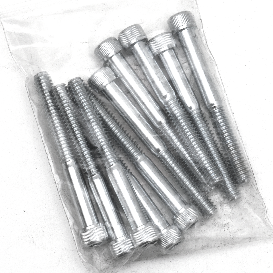 10pck allen bolt 1/4-20x2-1/4" UNC zinc