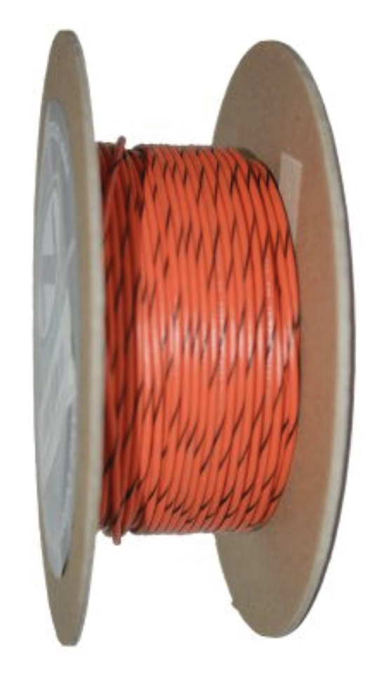 18-Gauge ORANGE/BLACK STRIPE 100' Spool