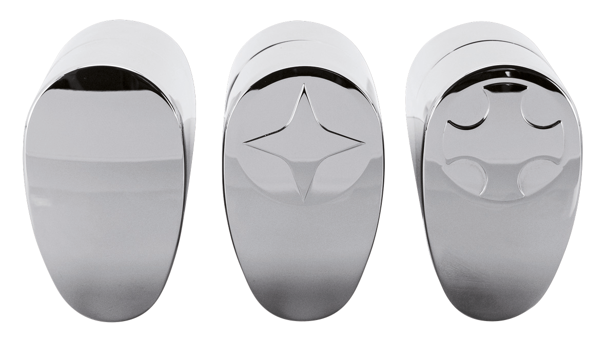 GZP Fusion oval risers 2" Smoothie Chrom