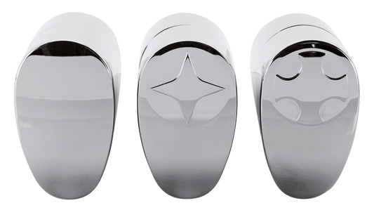 GZP Fusion oval risers 2" Smoothie Chrom
