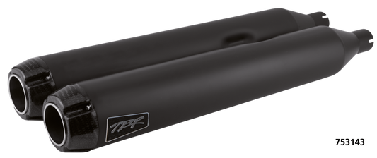 2Bros FLH/T17-up Dual Slip Ons Carbon Bl