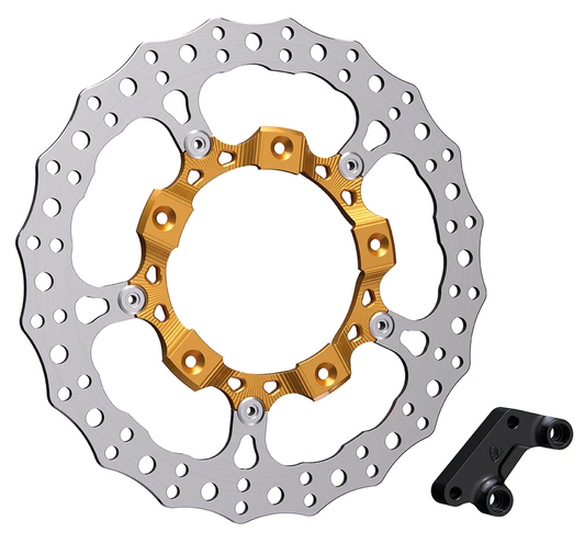 14" Billet Big Brake Rotor Left Gold