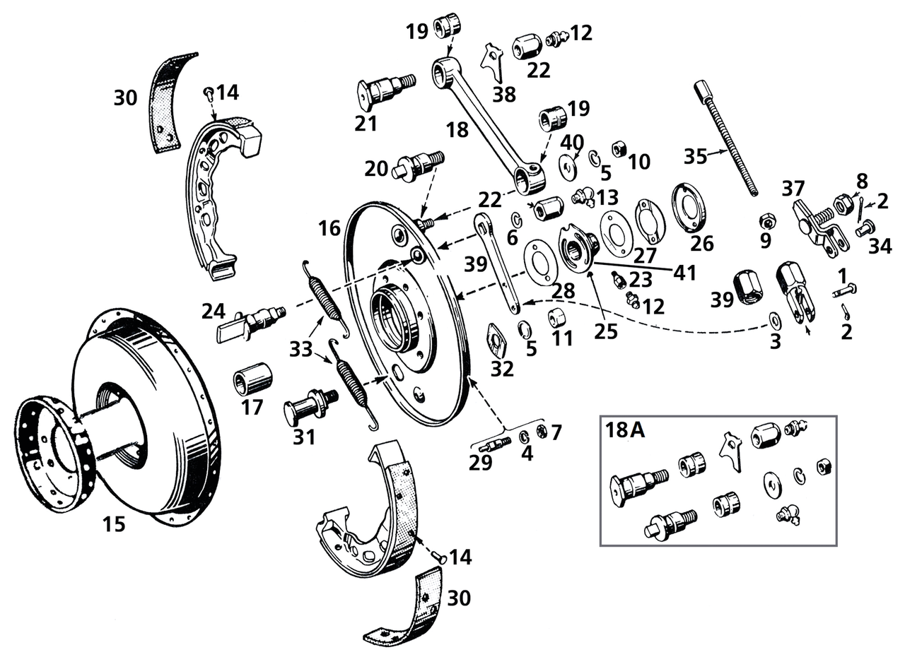 Brake shackle chrome BT/WLC/Servi