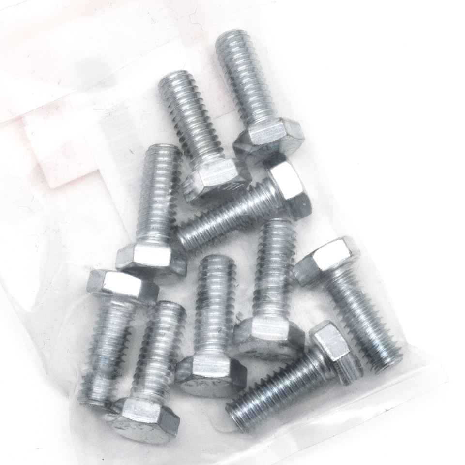 10pck hex bolt 5/16-18x7/8" UNC zinc