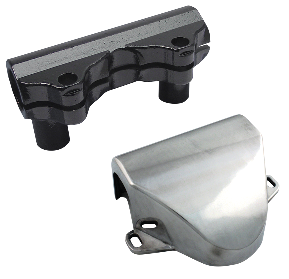 Polished handlebar clamp cover FL60-79