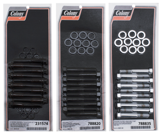 Chrome Stock Headbolt kit Pan/Shovel