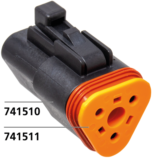 3 Pole black socket housing