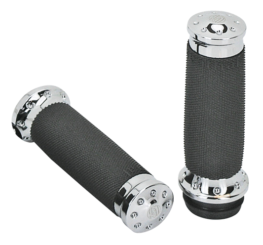 RSD CHROME TRACKER GRIPS FLH08-UP