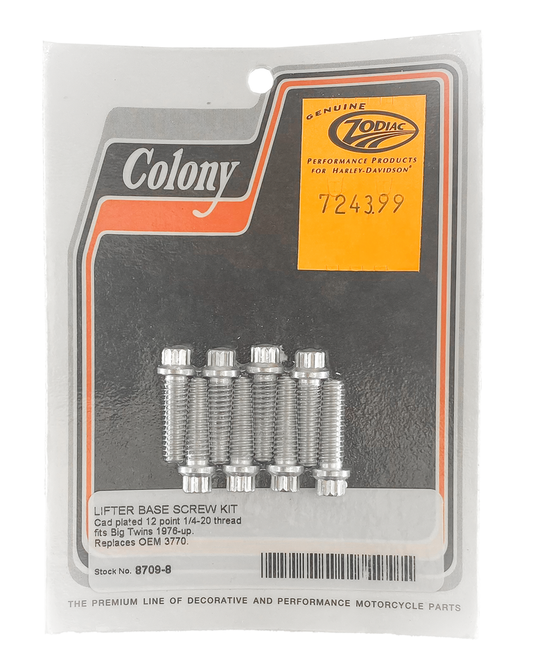 Zinc 12-Pnt screws 1/4-20x7/8", set/8