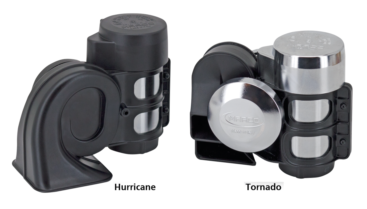 Blk Hurricane horn w/internal compressor