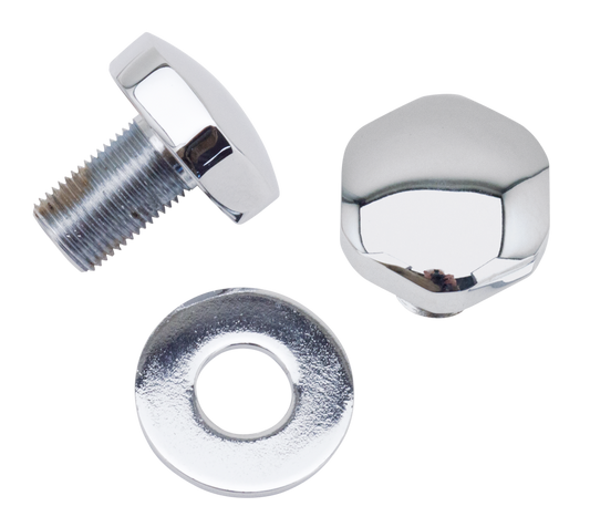 Chrome Stem Bolt FLST FXR FXD XL, 86 up