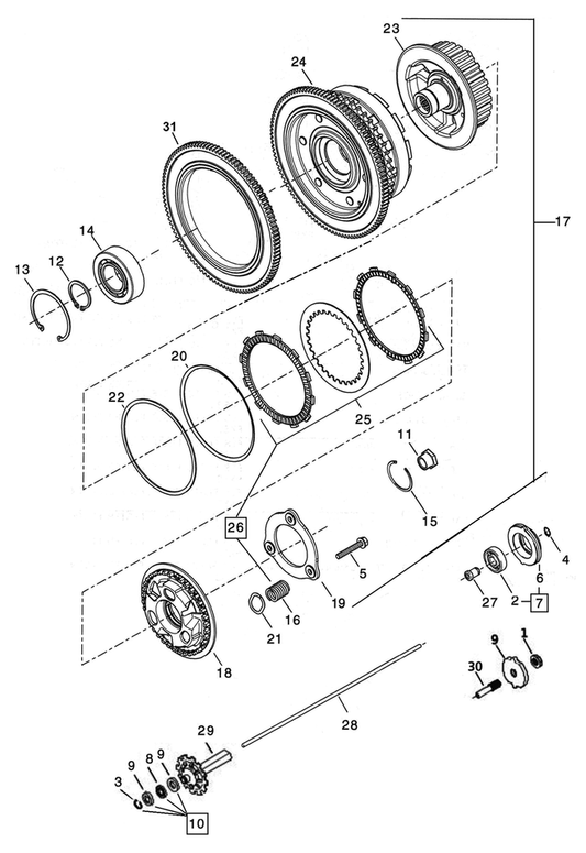 GZP Clutch adjusting jam nut #7848W