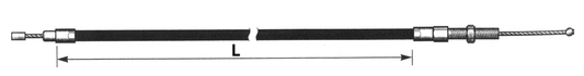 Chromite Clutch cable BT68 L=58 9/16"